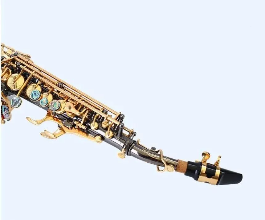 Professional Soprano Saxophone - Curved Bb Silver Brass Sax, High ...