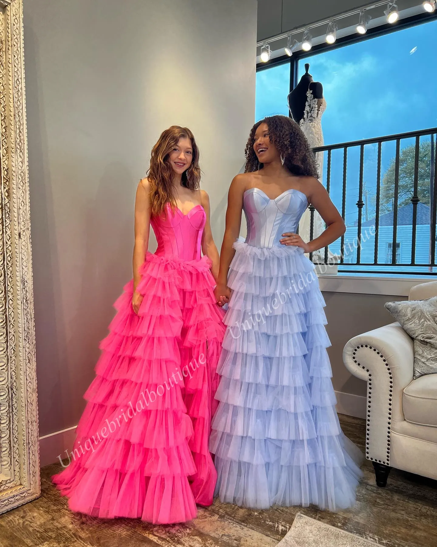 sachin and babi light blue dress Prom Dress with Long Sleeves,Corset Prom Dress,Satin Prom Dress,Classy Prom  Dress,PD00199 main image 0