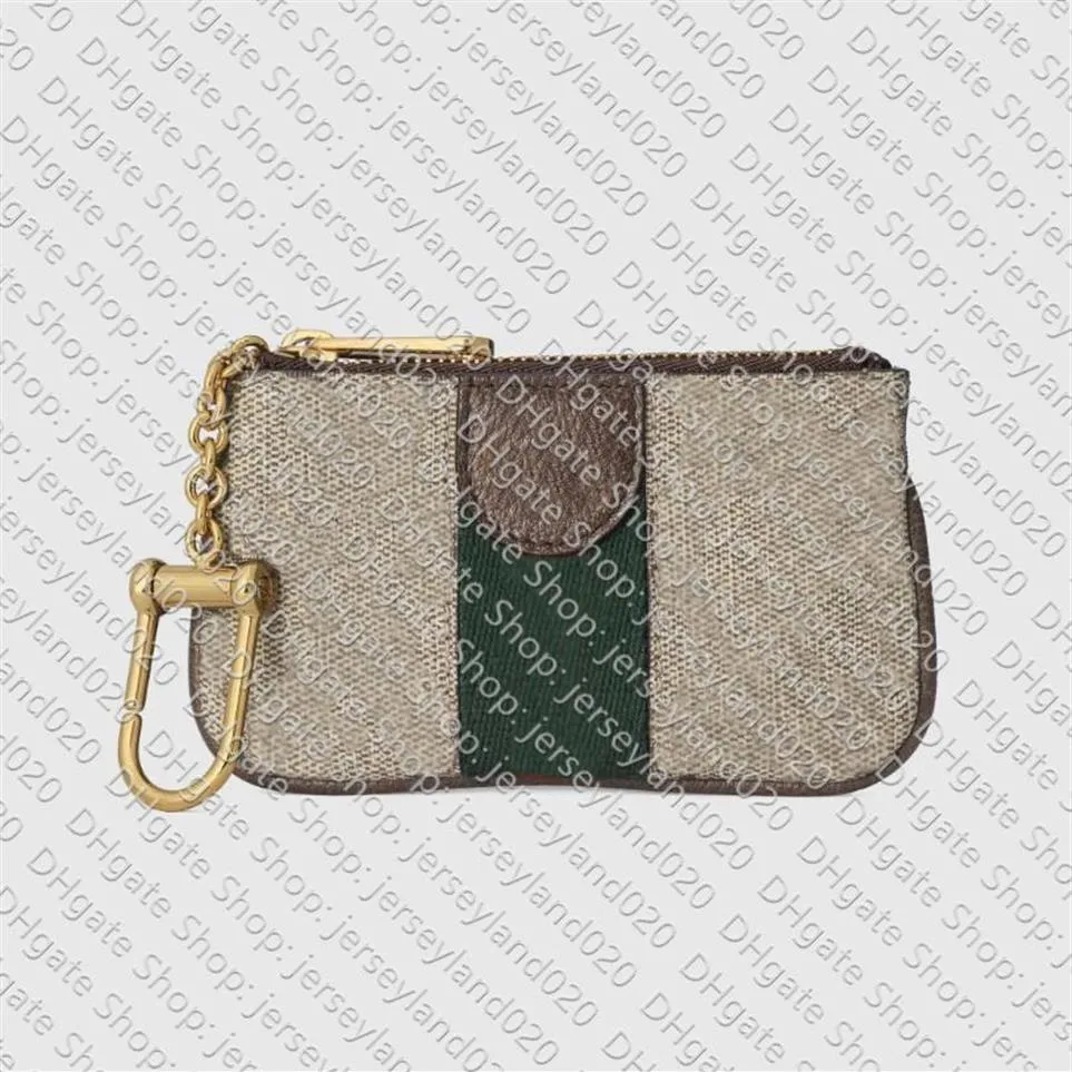 DHgate Ophidia GG Supreme Canvas Bifold Key Case w Zipper Coin Pouch in Brown Bags Luggage Accessories