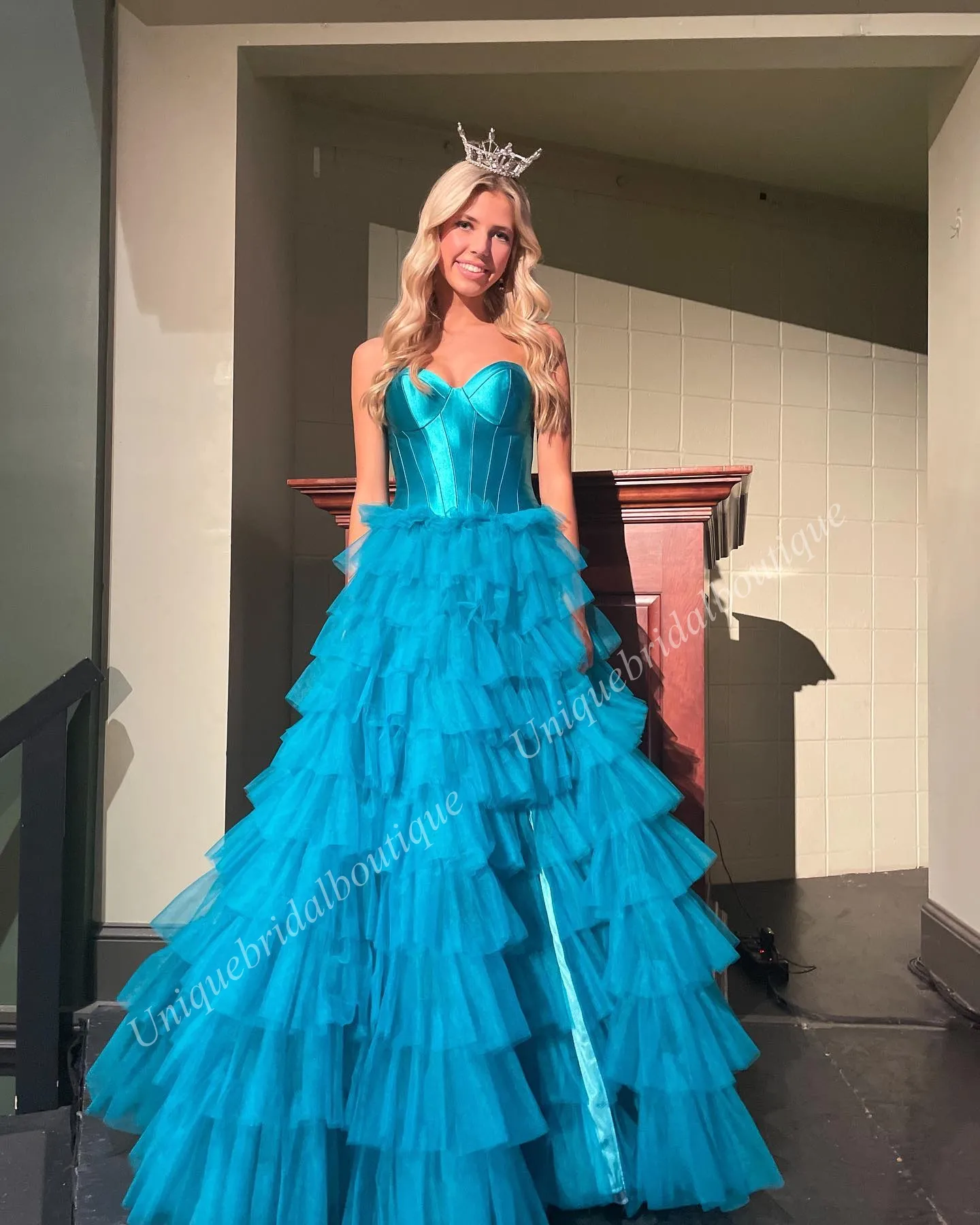 elegant corset evening dresses Corset Strapless Long Glitter Prom Dress main image 0