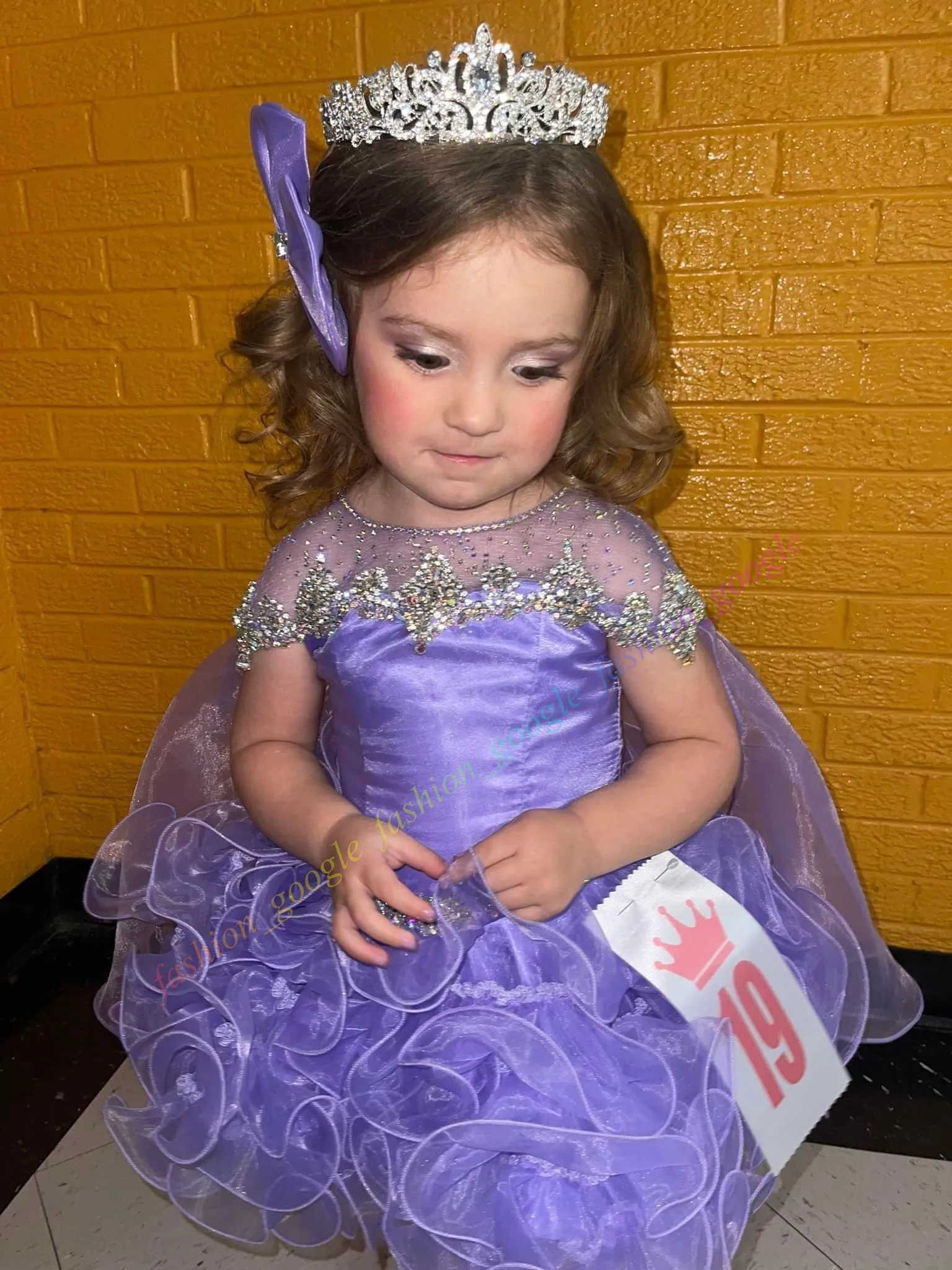 fitted lace wedding dress Cupcake Mini Purple Dress
