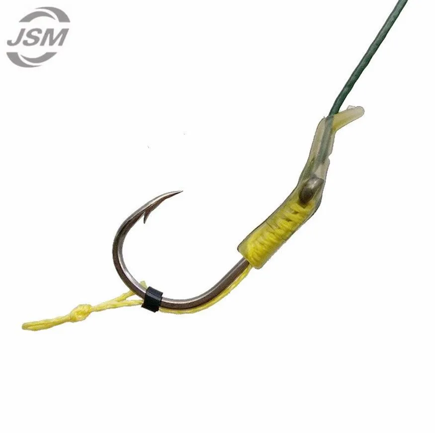 Carp Fishing Rigs Set - Green Coated Hair Rigs, High Carbon Steel Hooks ...