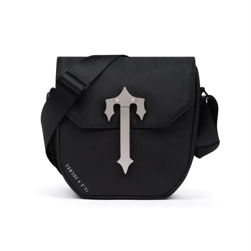 Mens Trapstars COBRA T BAG BLACK SILVER Outdoor Shoulder