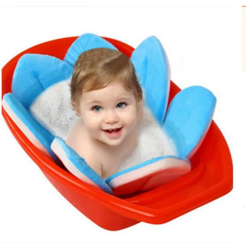 BloomBaby Foldable Anti Slip Baby Bath Mat Newborn Skin Cushion With Blooming Flowers Soft And Durable Sink Bath Accessory From Gbbhg 34.68 DHgate.Com