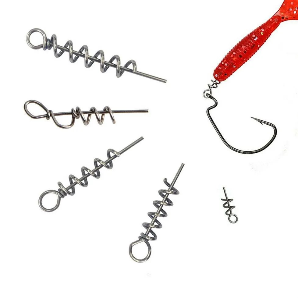 Spring Latch Needle Hooks For Soft Worms Fish Tackle Accessories