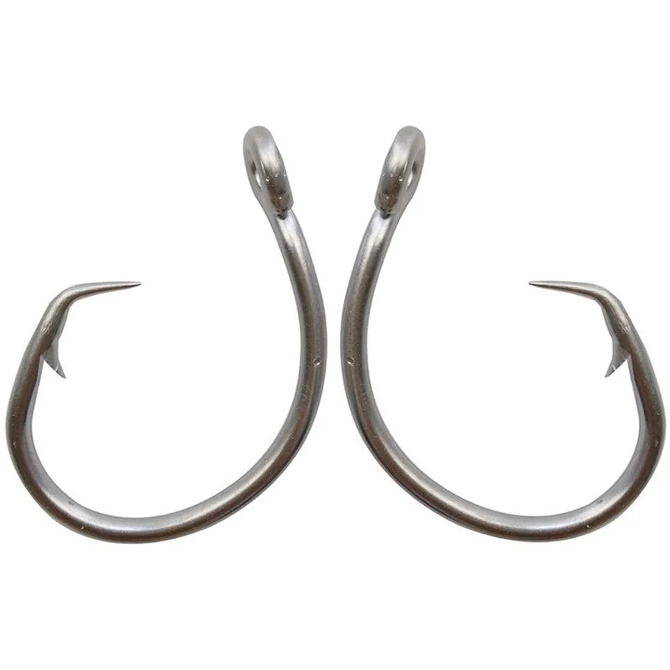 Stainless Steel Circle Fishing Hooks White Tuna Bait Hooks With Large Eye  And 8 15mm Size, Ideal For Fish And Aquariums From Psyyy, $9.95
