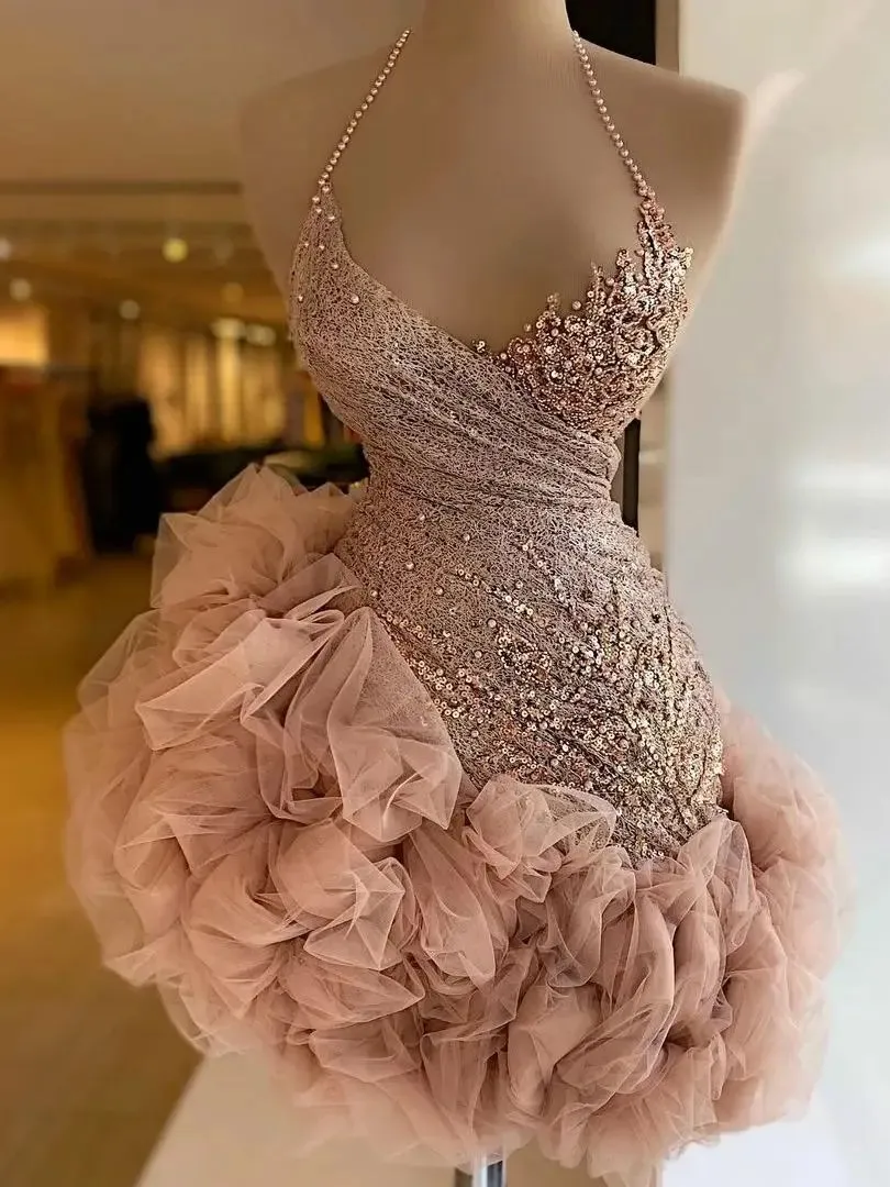 Junior Bridesmaid Dress Dusty Pink Tulle Halter Neck Ruffles Short Tail Sweep Train with Beading and Lace from Dhgate Junior Bridesmaid Dresses - price 284.93 Junior Bridesmaid Dress Dusty Pink Tulle Halter Neck Ruffles Short Tail Sweep Train with Beading and Lace from Dhgate Junior Bridesmaid Dresses - price 284.93