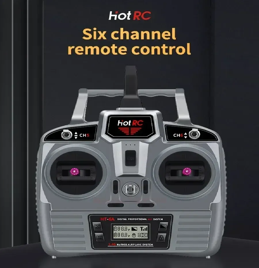 thumbnail image 2 of HOTRC HT-10A 10-Channel RC Transmitter & Receiver Combo For Airplanes, Boats, Cars, Drones 2 of 4
