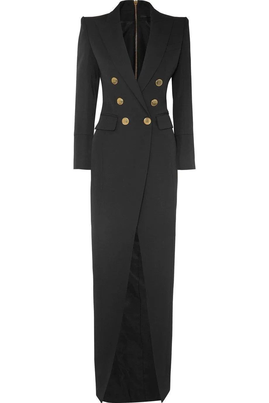 Custom-made Double Breasted Black long sleeve occasion dress for Women - Perfect for Prom, Formal Events, and Special Occasions Custom-made Double Breasted Black long sleeve occasion dress for Women - Perfect for Prom, Formal Events, and Special Occasions