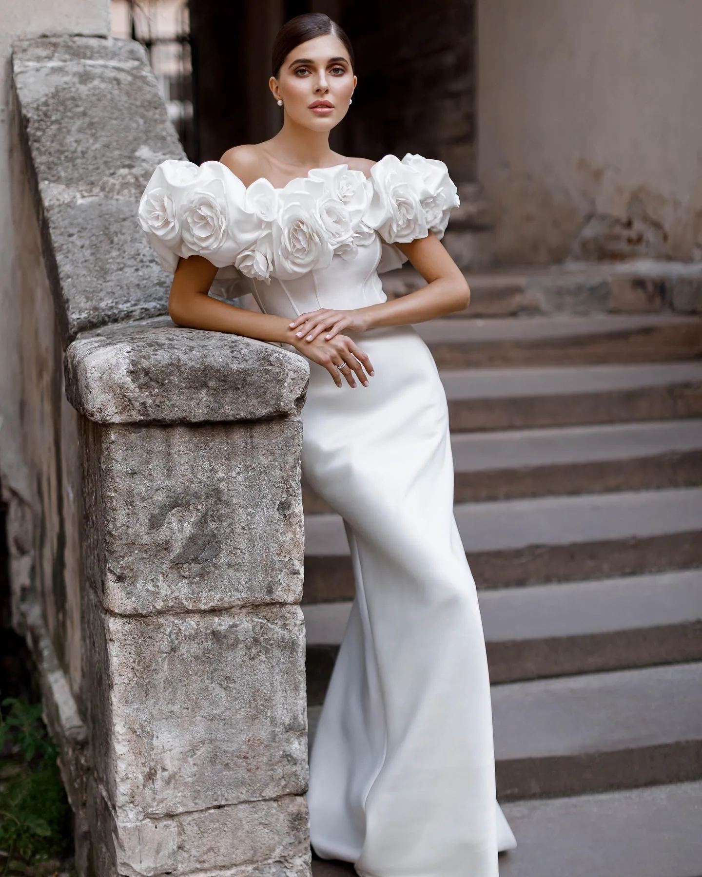 off the shoulder sheath wedding dress Sheath Off The Shoulder Bridal Gown 10 / Off White