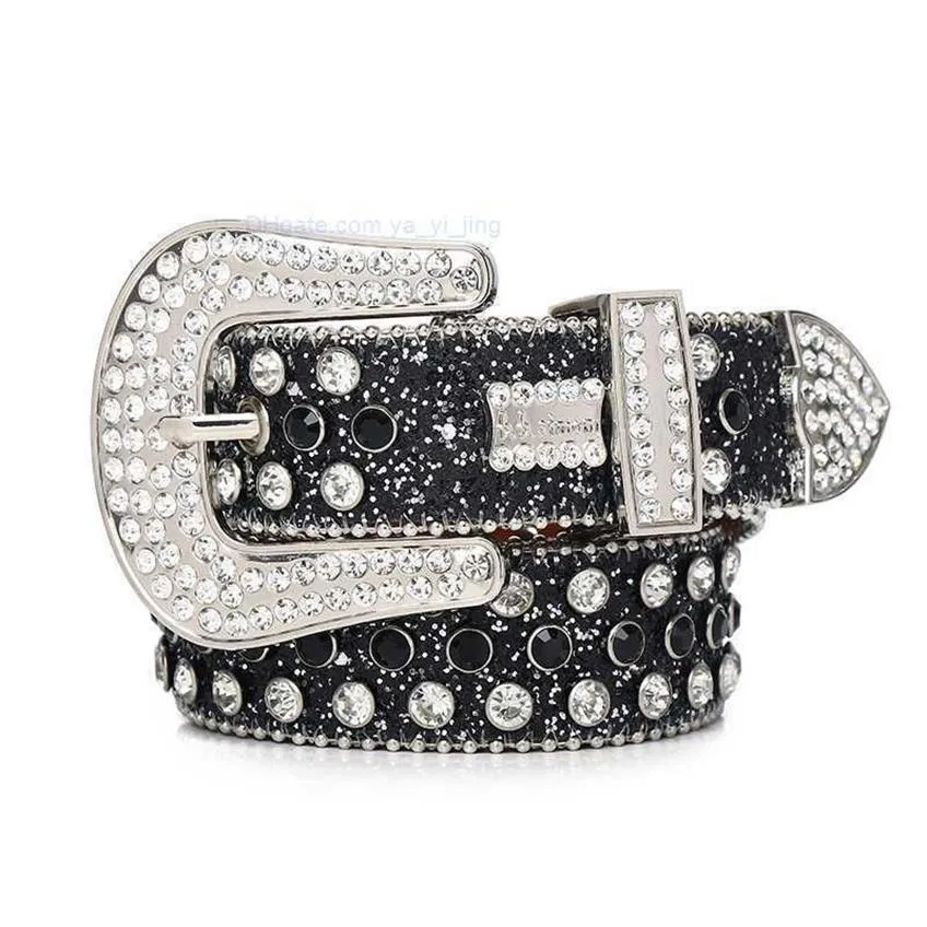 Rhinestone Belts for Men Women Designer Inspired BB Simon Style, Shiny  Diamond Buckle, Fashion Statement Belt