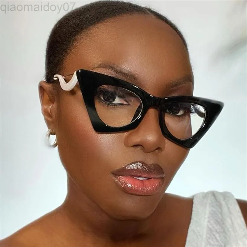 2024 Women Sexy Irregular Cat Eye Glasses Trendy Computer Optical