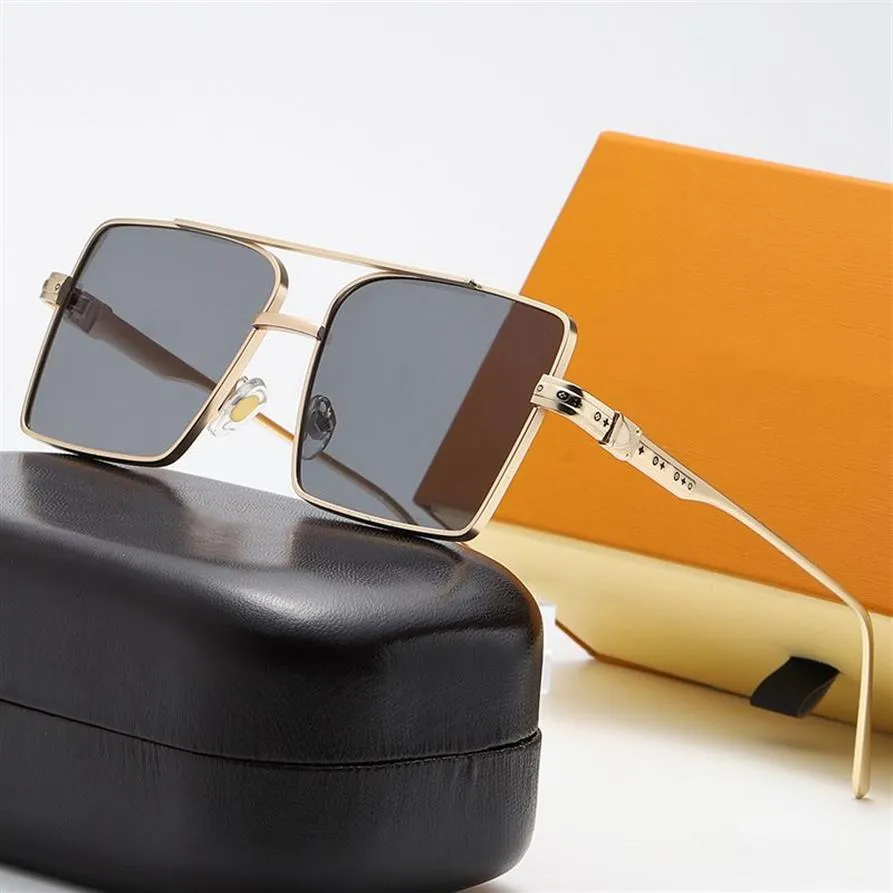 Gold Square Polarized Sunglasses For Men And Women Fashionable