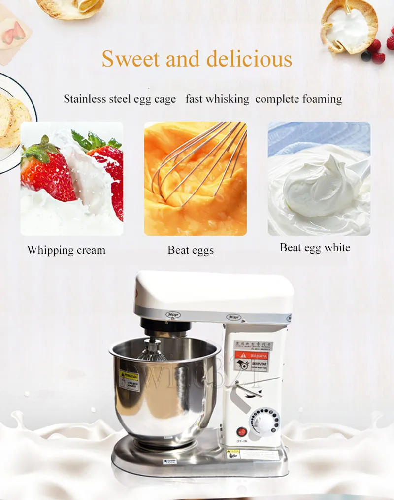 Aobosi 6 Speed 5L Stand Mixer Kitchen Food Stand Mixer Cream Egg Whisk  Blender Cake Dough Bread Mixer Maker Machine, TV & Home Appliances, Kitchen  Appliances, Hand & Stand Mixers on Carousell