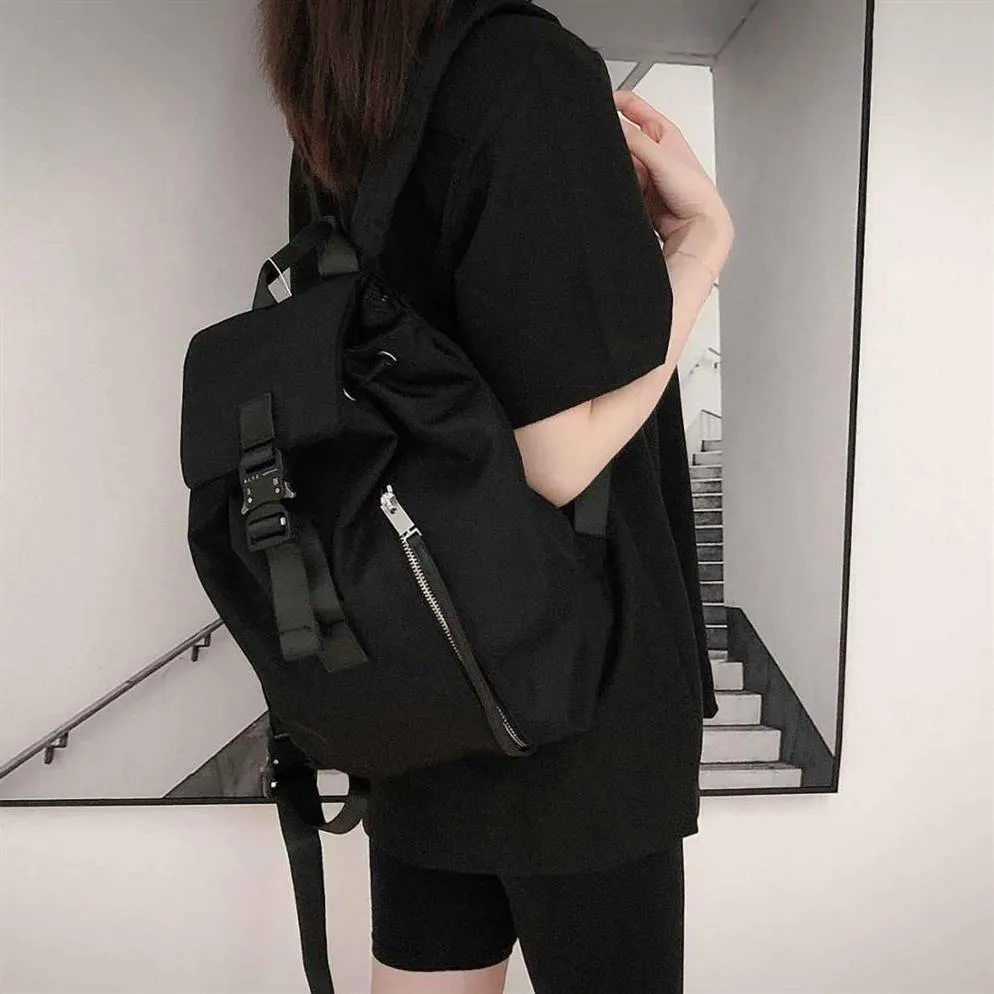 Rollercoaster Buckle Backpack: Stylish Unisex Design, Secure