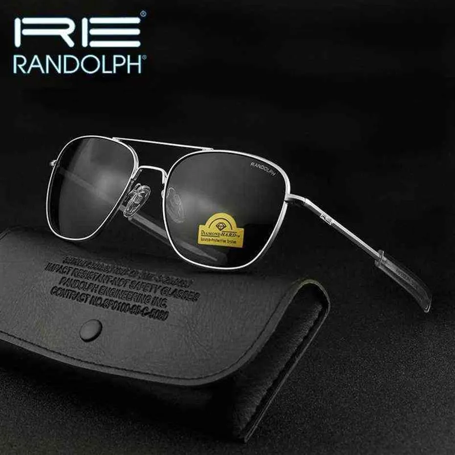 Randolph RE Sunglasses Men Woman Brand Designer Vintage American Army  Military Sun Glasses Aviation Gafas De Sol Hombre H220419273e