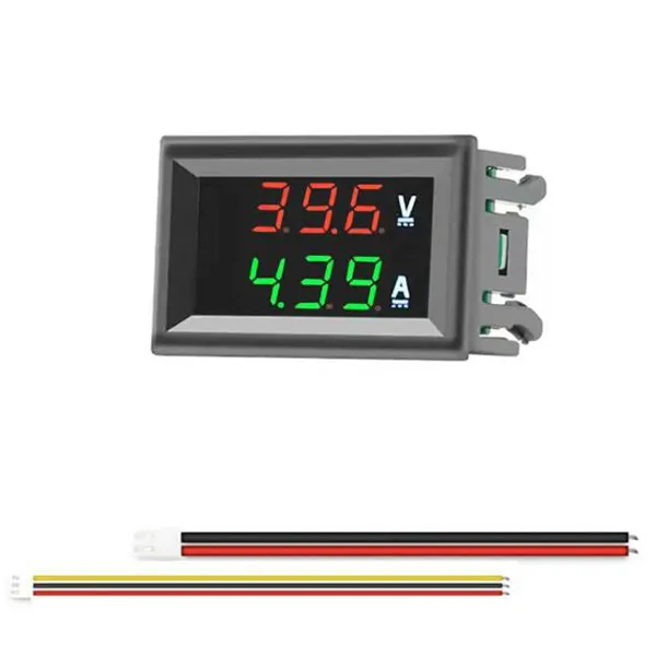 Voltmètre Ampèremètre Numérique DC 100V 10A - Double Affichage LED Bleu/rouge - Marque LIAOTEC