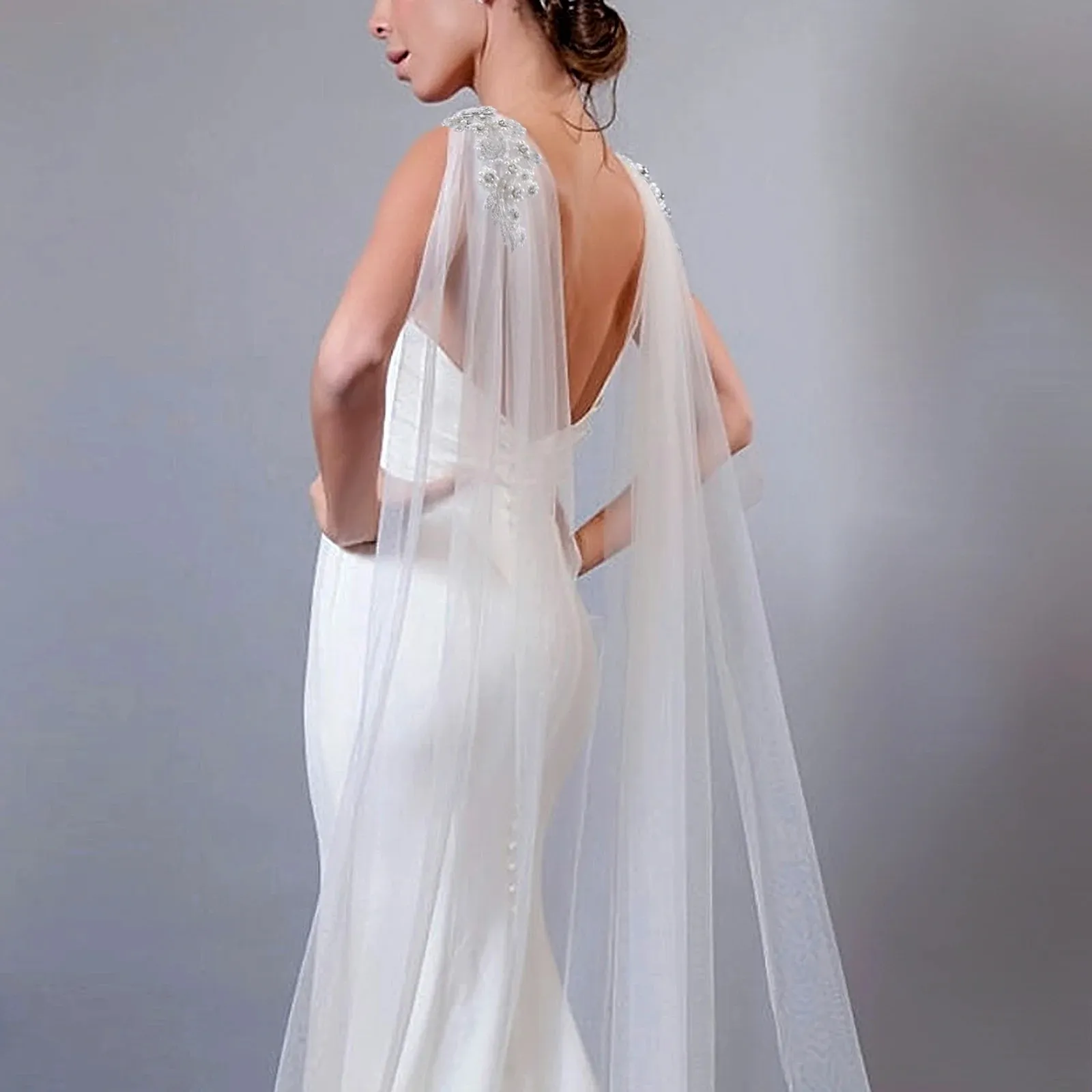Mariage Bolero Cape Chale De Mariee En Tulle Romantique Pour Femmes 2024 Accessoires Du 42 69 DHgate