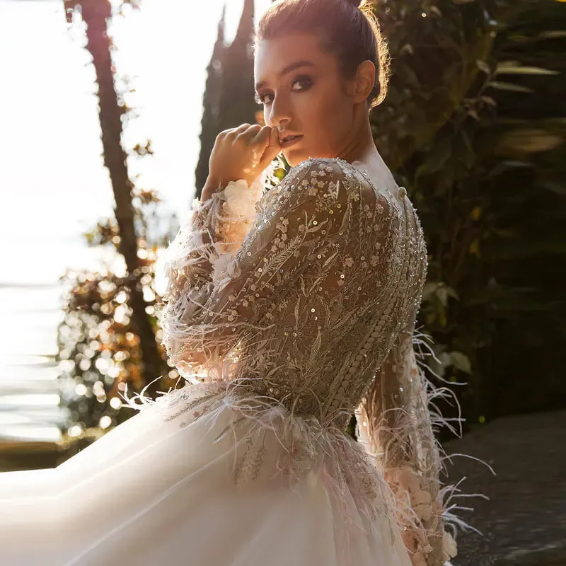 Luxury Glitter Princess wedding attendee dress with...