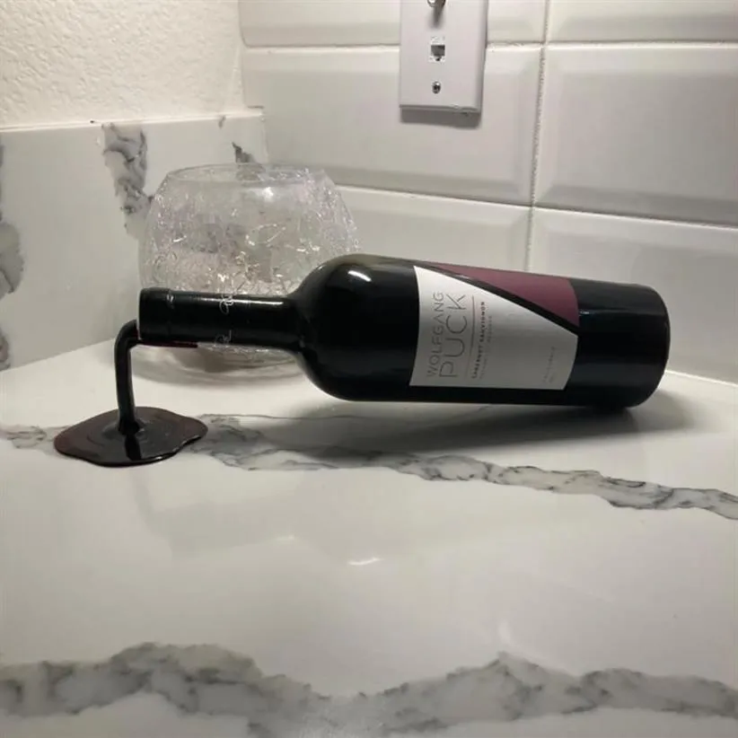 Wine Bottle Holder Red Gold Hooks Rails Stand For Kitchen Bar Display Creative Standing Gadget From Cffzz 16.47 DHgate.Com