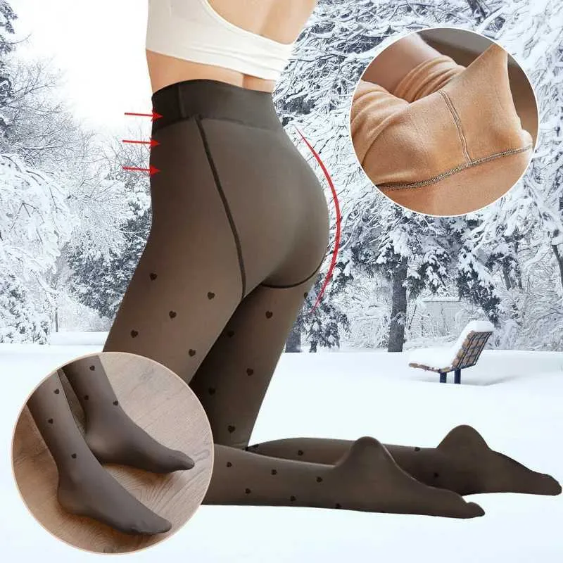Winter Leggings Women Pantyhose Skin Effect Thermal Stockings