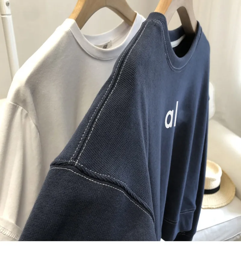 Alo Yoga Hoodie Women Loose Fit Long-Sleeved Round Neck Short Version  Casual Sweatshirt from Dhgate Women's Hoodies & Sweatshirts - price 22.42