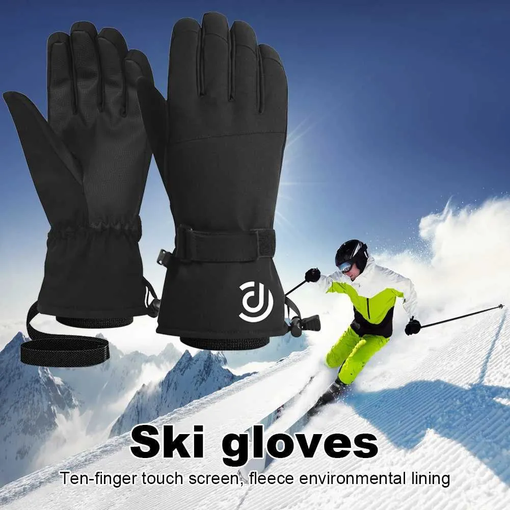 Gants Ski pour Femme, Thermiques antidérapants en Polaire Gloves