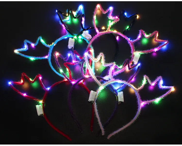 DHgate.com:LED Rave Deer Horn Hair Hoops LED Headband Hair Accessories ...