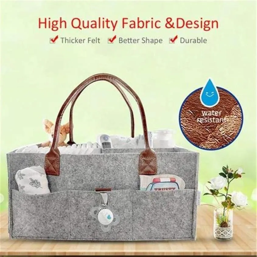 Sac en feutre pour le rangement pliable Gris