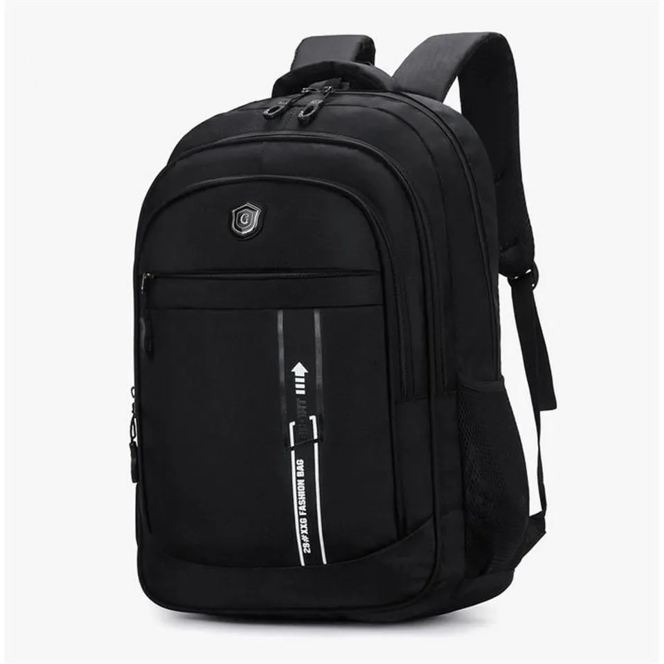 Large Capacity School Bags For Teenage Boys Backpack Men Black
