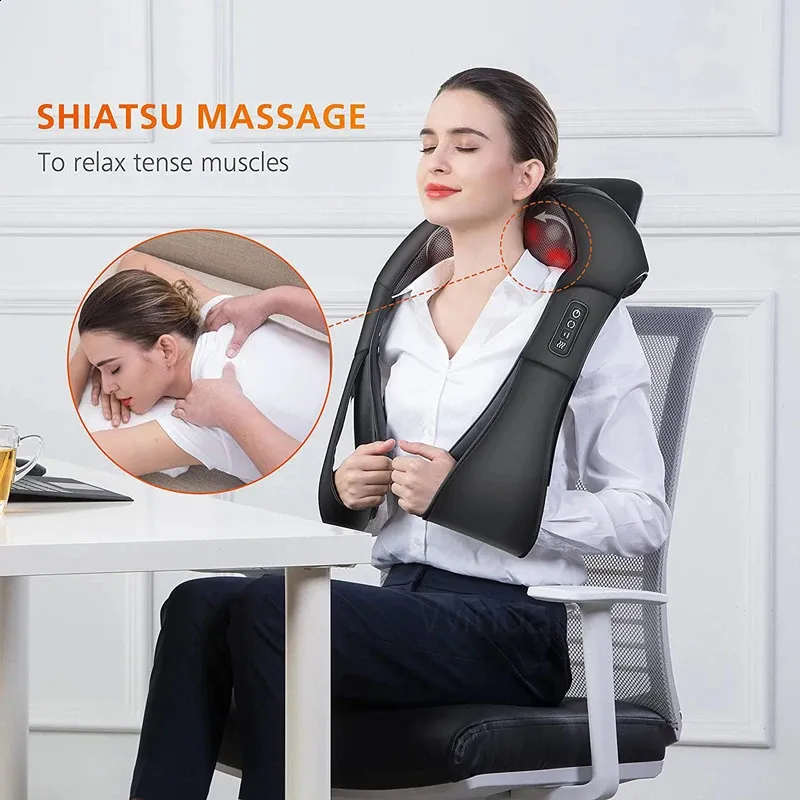 U Shape Electrical Shiatsu Back Neck Shoulder Body Massager