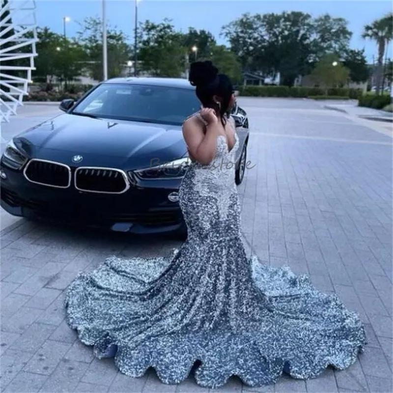 Silver Plus Size Mermaid Prom Dress For Black Women ... From Bridalstore, $153.68 | DHgate.Com Silver Plus Size Mermaid Prom Dress For Black Women ... From Bridalstore, $153.68 | DHgate.Com