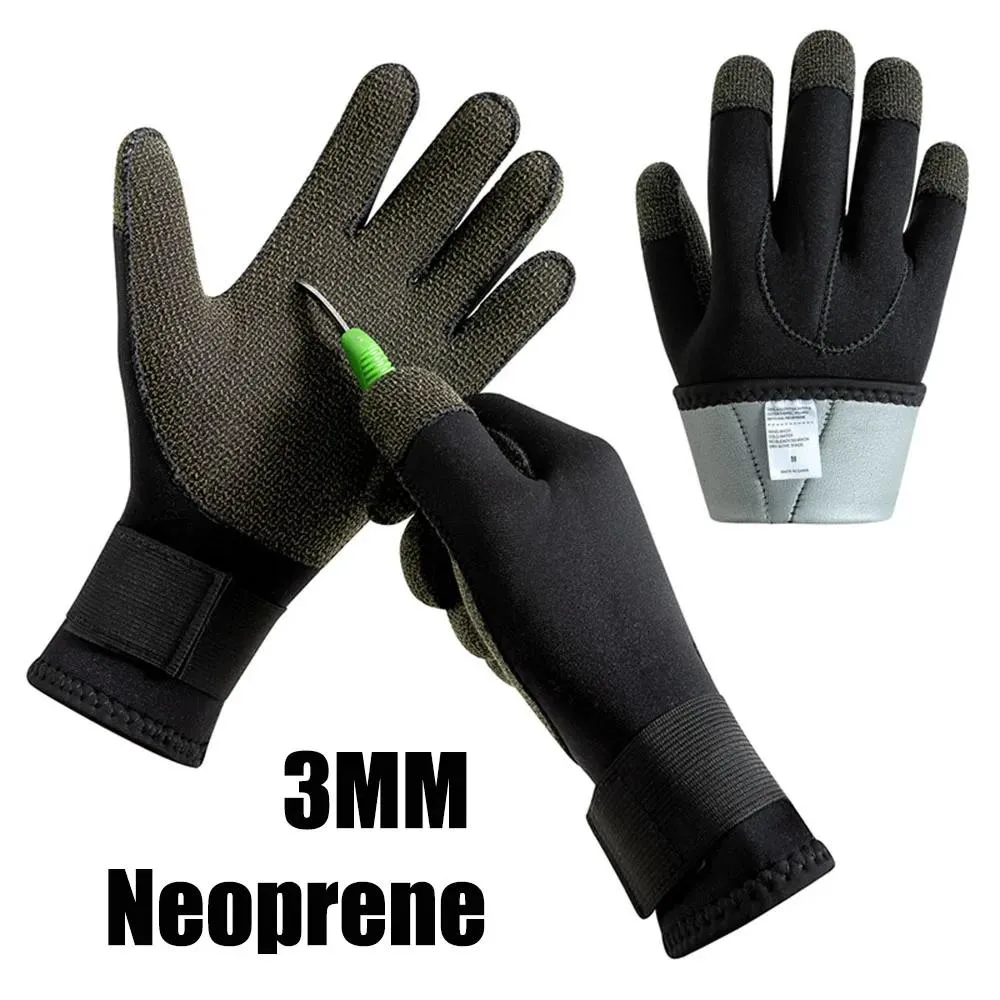 Set New 3MM Kevlar Diving Gloves Underwater Hunting Antipuncture Fishing  Gloves Neoprene Nonslip Snorkeling Swimming Warm Gloves From 23,15 €