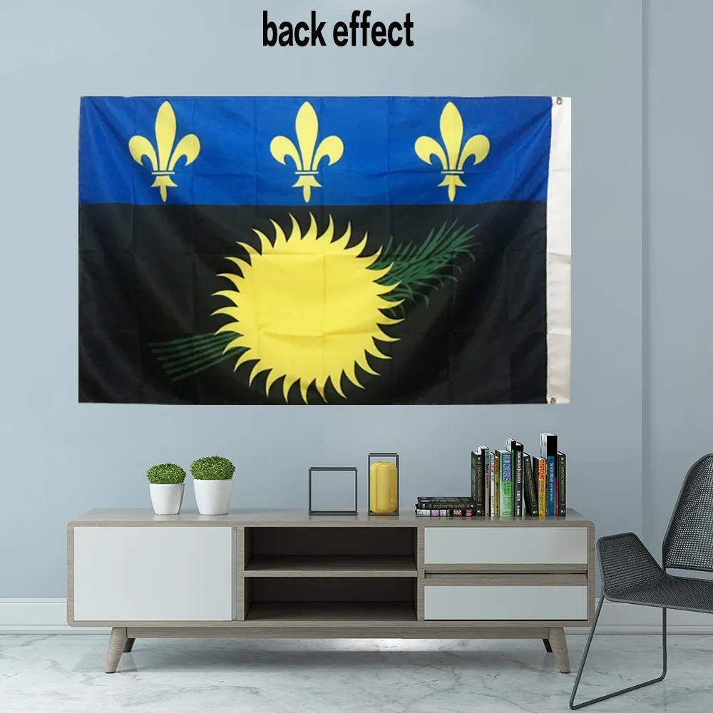 France Unofficial Flag Of Guadeloupe Local 3ft X 5ft 90*150CM Graphic  Custom Printed Hanging Banner Polyester Shaft Cover Grommets From Ssp686,  $6.33