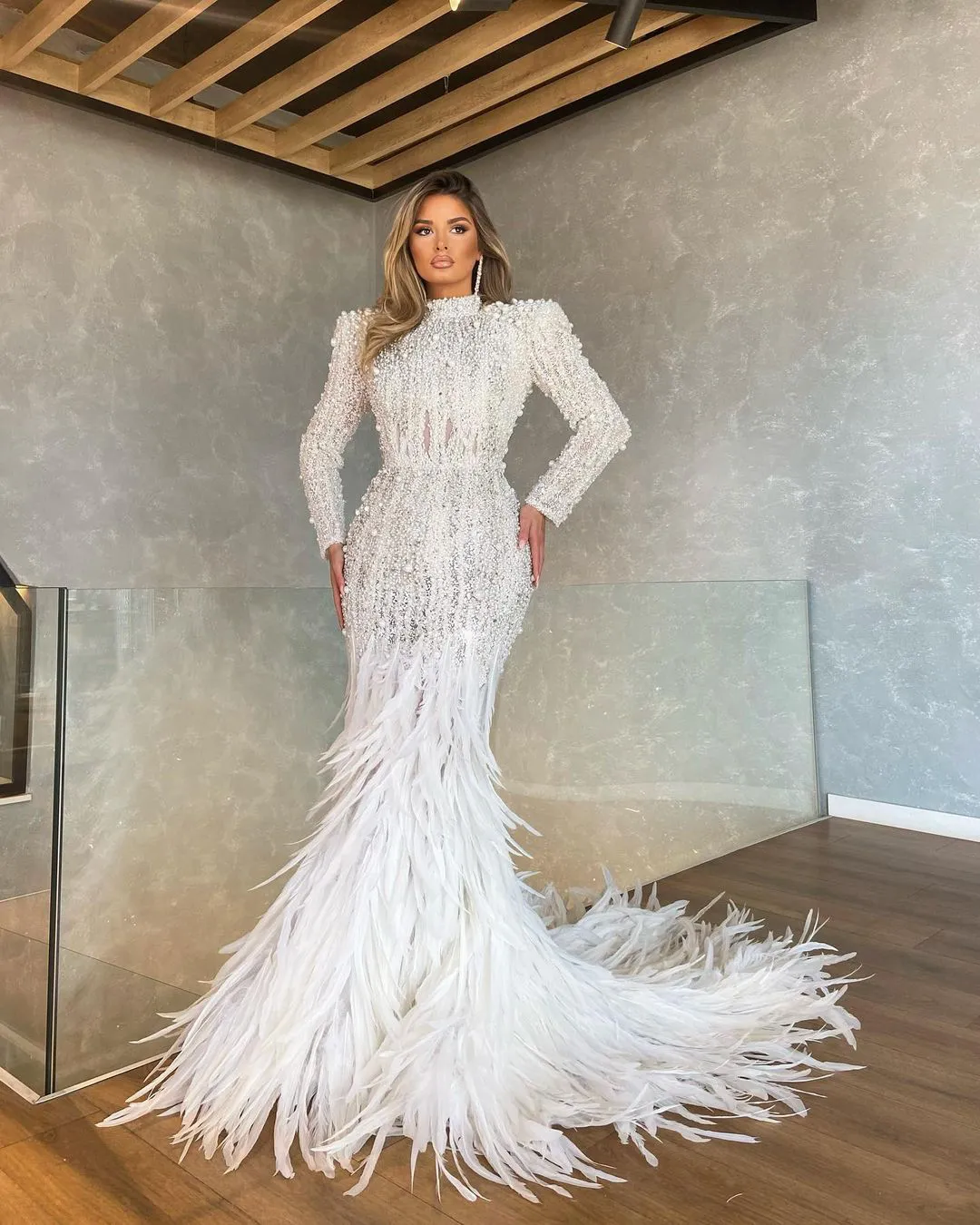 Abito da cheap sposa con piume