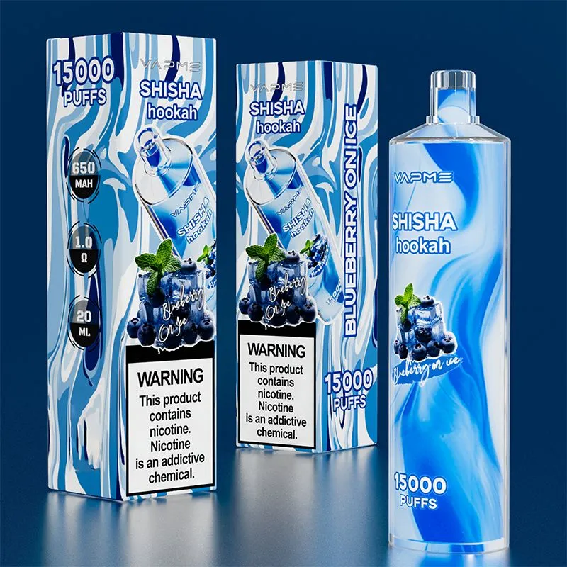 100 Original VAPME SHISHA HOOKAH 15000 Puffs Disposable Vape Device Pen Pod 25ml Pre Filled