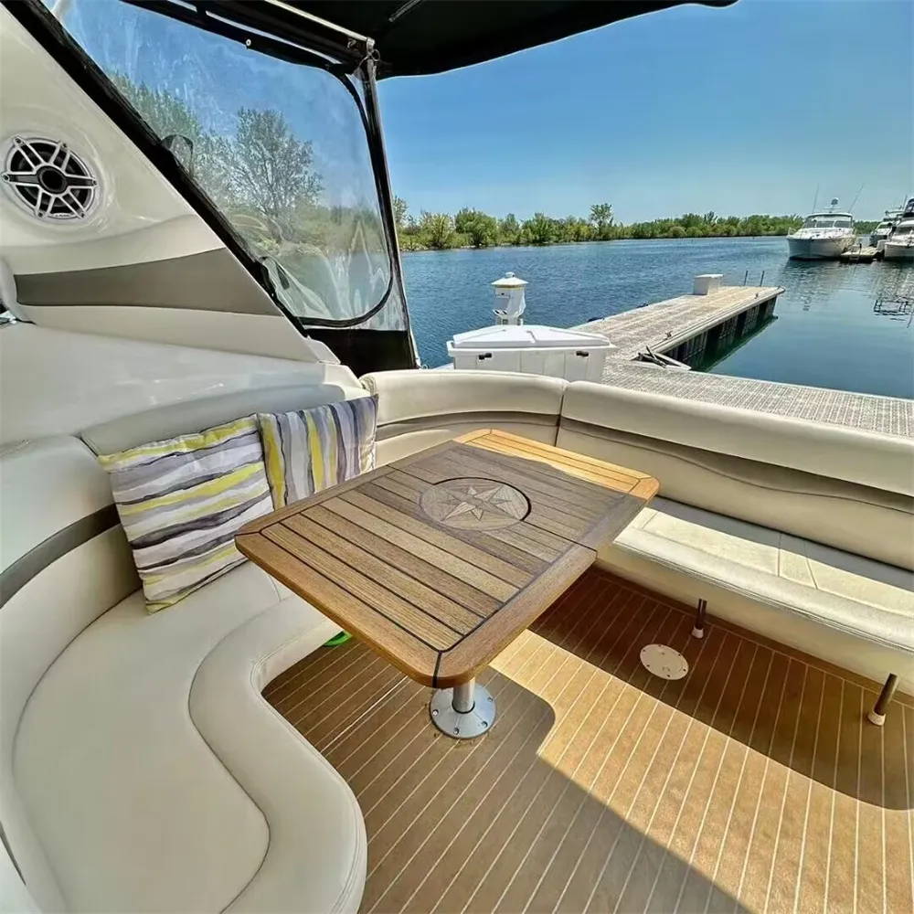 RV Boat Table Top With 2 Cup Holders - Removable Solid Wood Desktop Panel For Caravan, Marine, Yacht