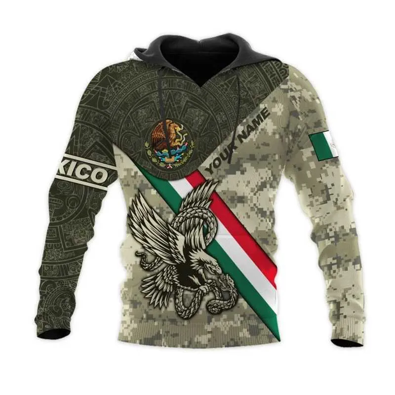 Sudadera con capucha mexicana con nombre personalizado 3D, sudaderas  mexicanas personalizadas para hombres, sudadera unisex de México, sudaderas  con