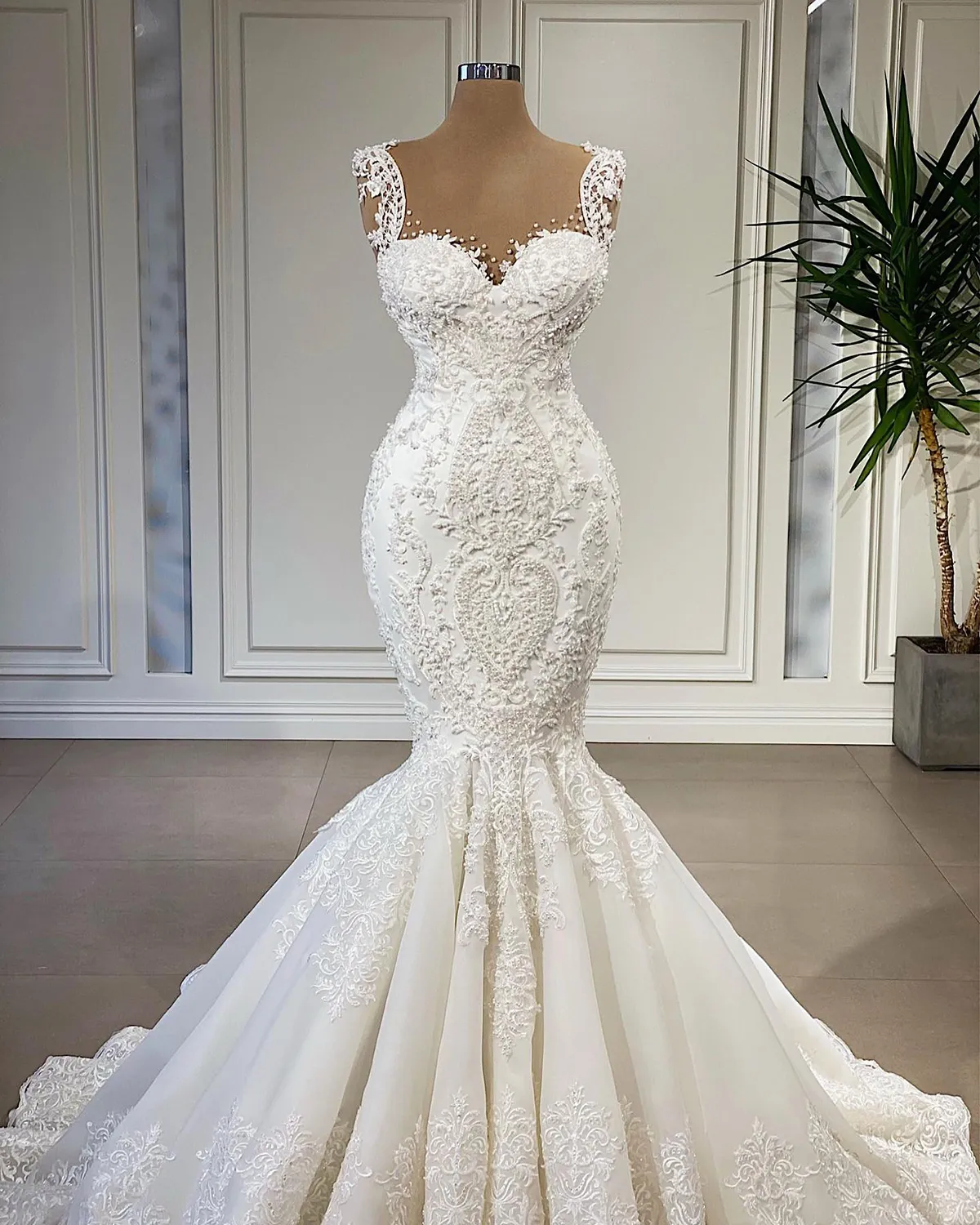 ivory mermaid wedding dress Light Lace Airis Hotel Wedding Receptions Minimalist Itzel by Grace + Ivory