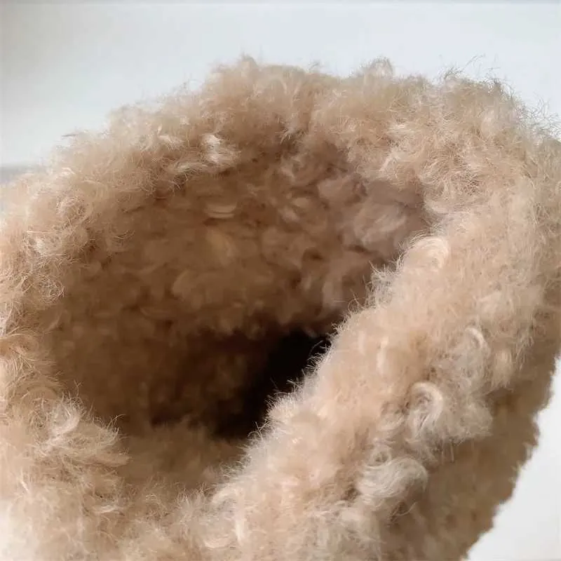 Boots Girls Snow Boots 2023 Winter New Childrens Lamb Wool Warm