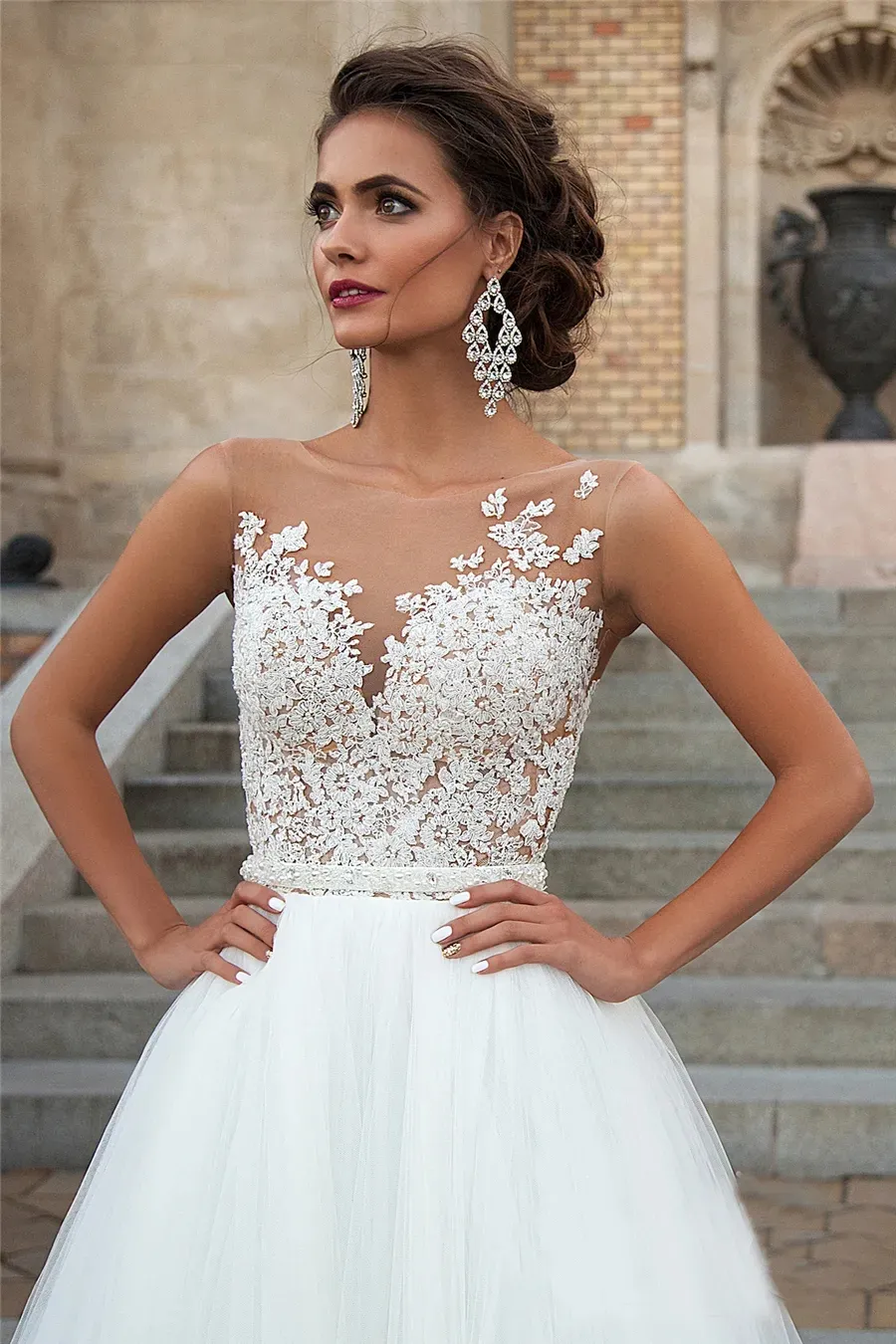 Vestido para casamento store cor nude