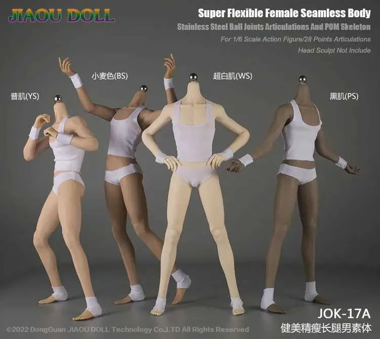 Action Toy Figures JIAOU Doll JOK 17A 1/6 Detachable Foot Fitness Long Legs  Seamless Body 30cm Soldier Action Figure Super Flexible Body DollL231216  From Annaya_store, $64.9