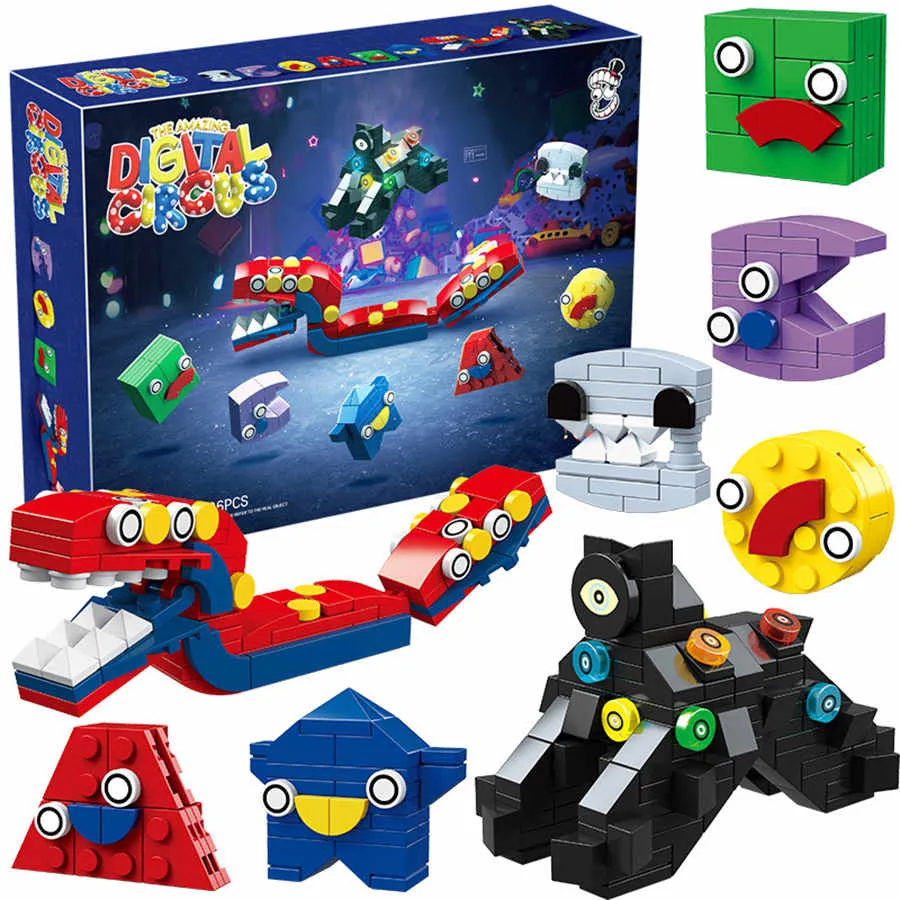 DBPBToU 6er Set Mini Bausteine Panda - Building Blocks Für Kinder 6+