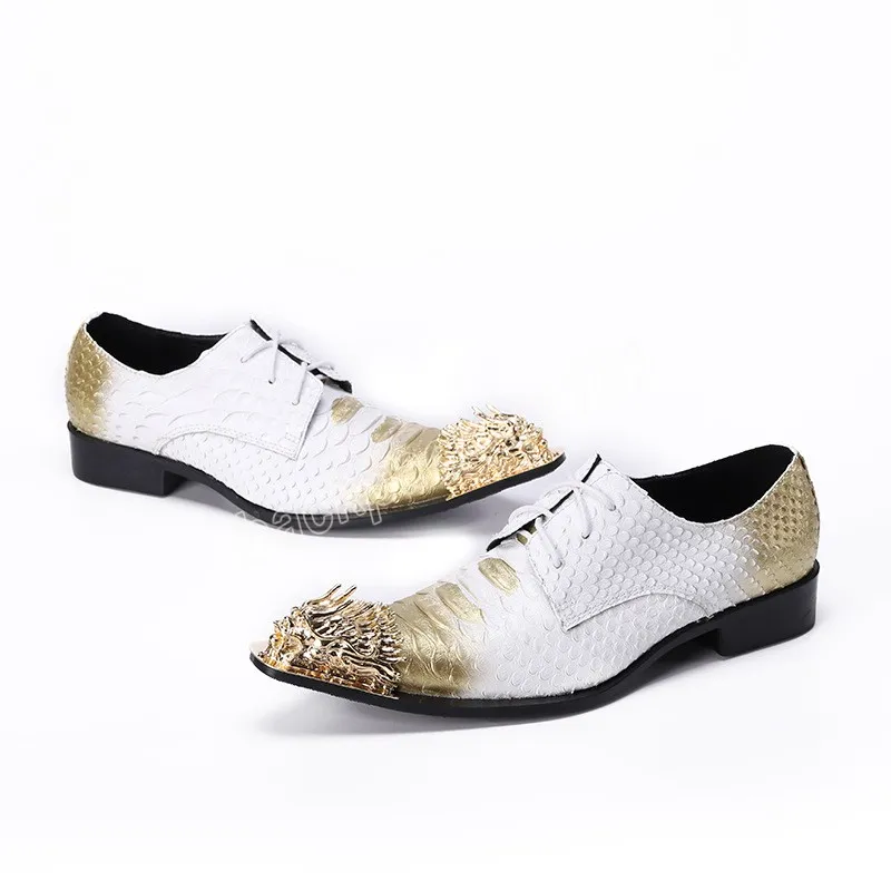 White Gold Men's Genuine Leather Dress Shoes Lace-Up Oxfords with Rubber  Outsole from Dhgate Dress Shoes - price 82.92