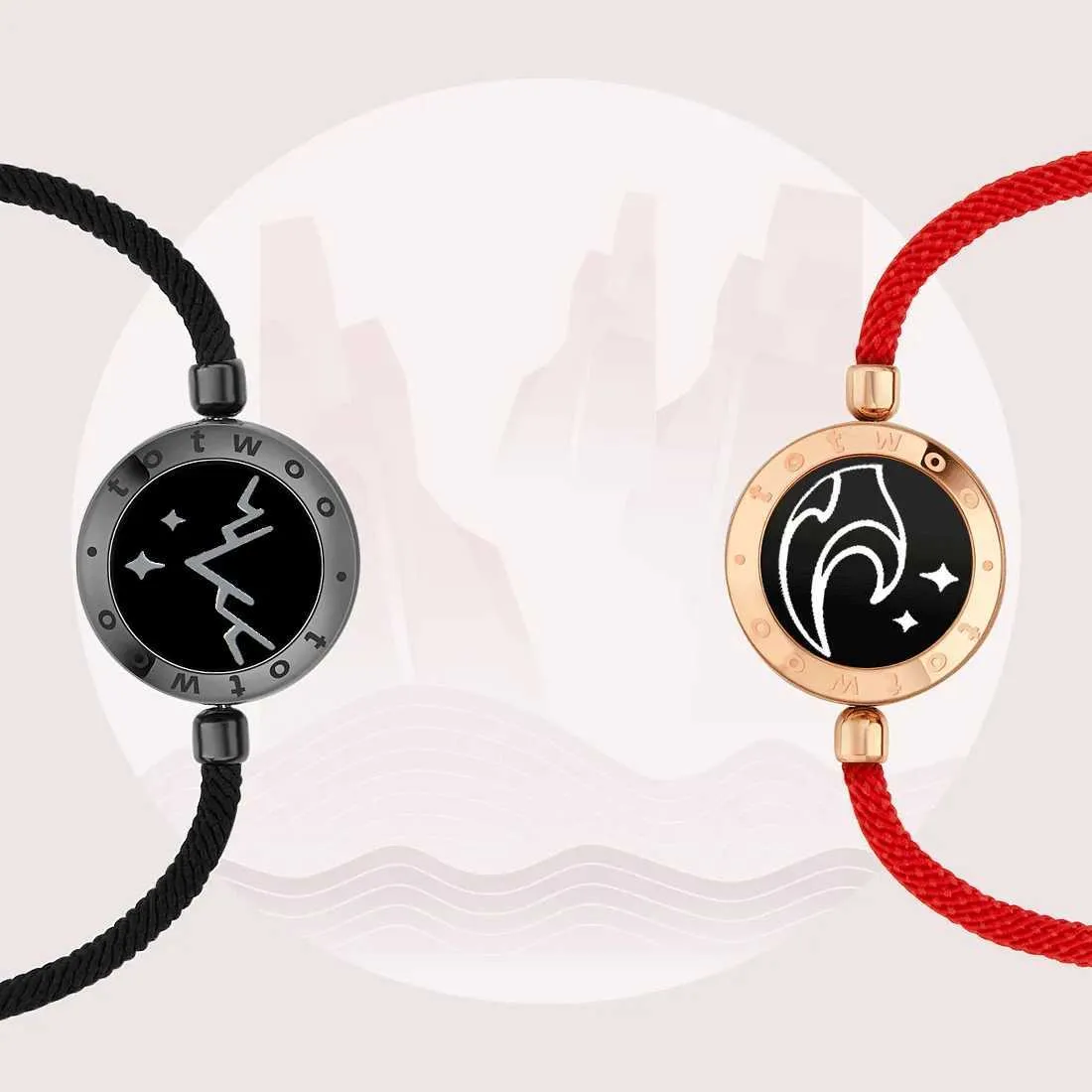 Brazalete Italiano TOTWOO Pulseras Táctil De Larga Distancia Para