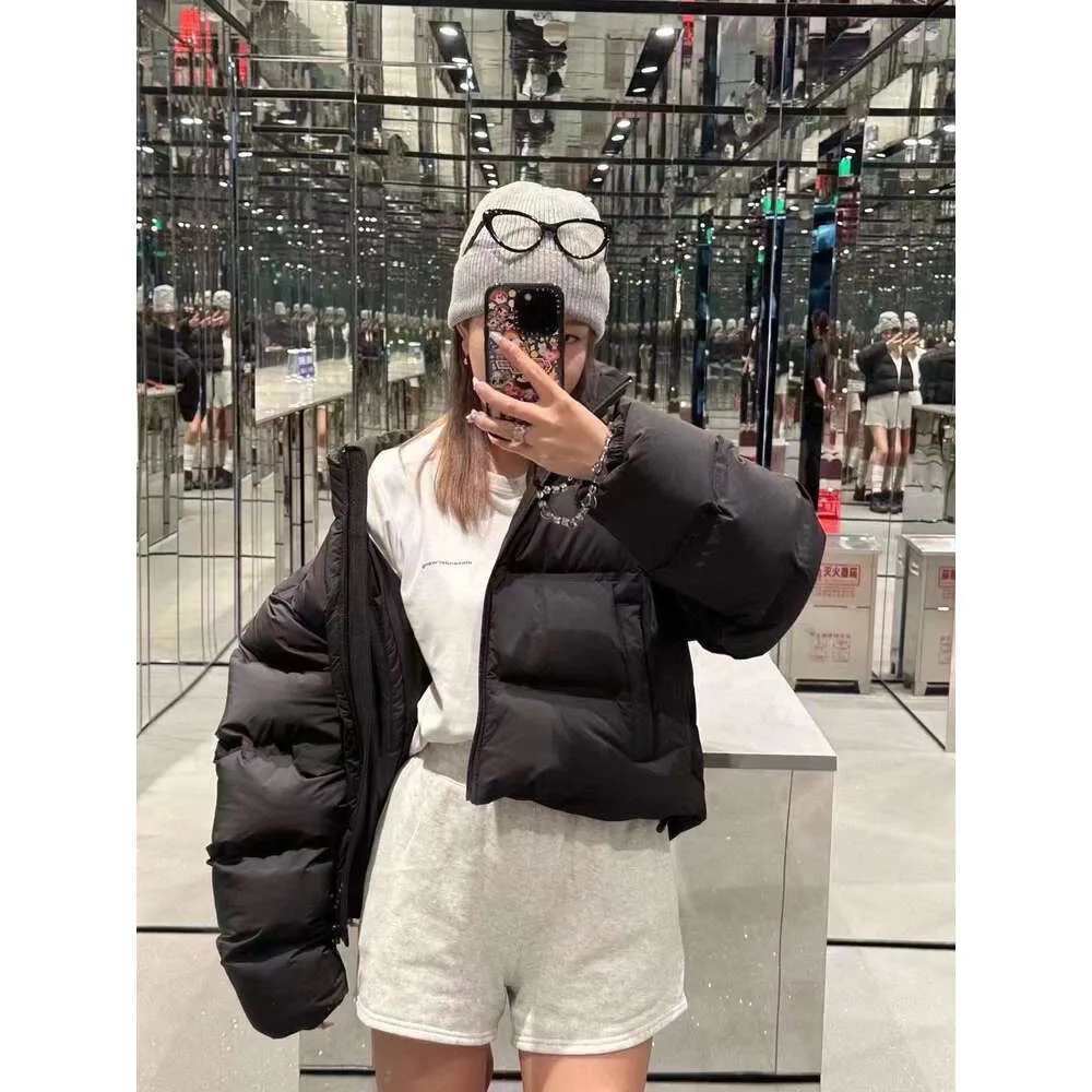 DHgate.com:Miui Puffer Jacket Pink Stand Up Collar Short