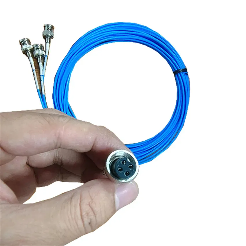 12 Pin Accelerometer BNC/GX12 4 Pin Male To Male Anti Vibration Accelerometer Signal Cable ...