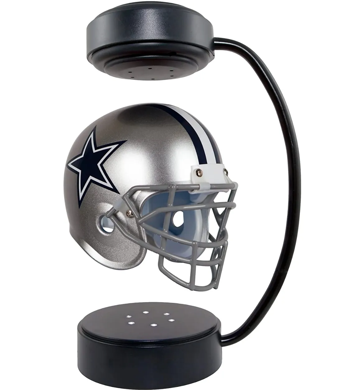 floating spinning football helmet Philadelphia Eagles Hover Dramatically display your New Orleans Saints fandom with this Chrome Base Mini Hover Helmet These Floating Helmets Are Perfect
