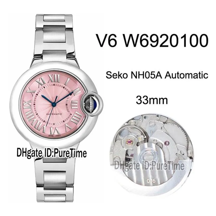 V6F W6920100 Seko NH05A Automatic Ladies Womens Watch Steel Case
