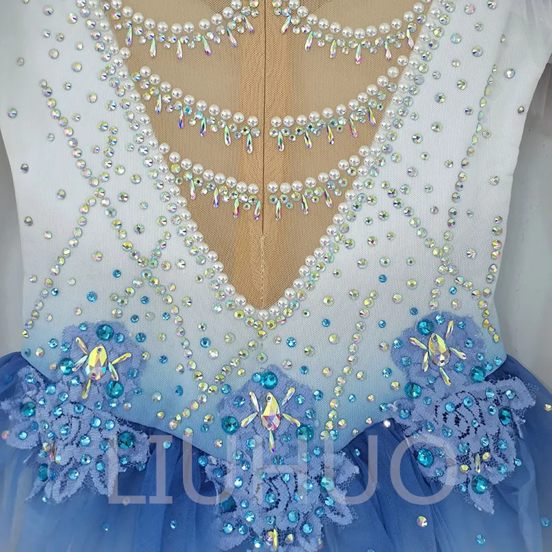 blue figure skating dresses Figure Skating Competition Dress main image 1